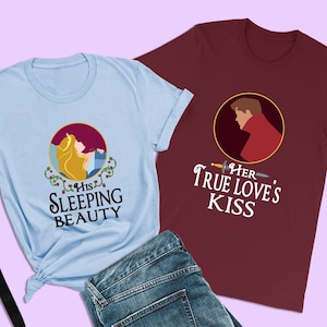 His Sleeping Beauty, Aurora Couple Shirt, Matching with Prince Phillip, Sleeping Beauty Couples Shirt, Disneyland Valentine Honeymoon Shirt