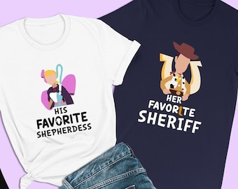 His Favorite Shepherdess, Bo Peep Shirt, Toy Story Couple Shirt, Disneyland Matching Shirts, Disney World Couples Shirts, Pixar Family Shirt