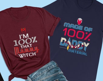 WandaVision Shirt, I'm 100% that Mommy Witch, Wanda Maximoff Avengers Costume, Mother's Day Gift, Mom Shirt, Disney Super Hero TV Show Tee