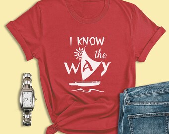 Moana-shirts, ik ken de weg-shirt, Disneyland-shirts, Disney World-shirts, Disney Cruise-shirts, Disney-shirts dames, Disney-familieshirts