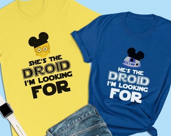 Star Wars Shirt, She's the Droid I'm Looking For, C-3PO, Disney Honeymoon Shirts, Disney Couple Tshirts, Star Wars Droid, Star Wars Ears