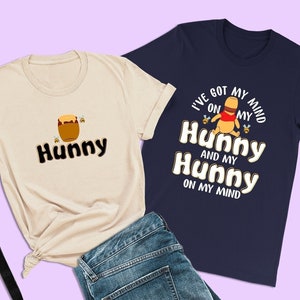 Nalle Puh partröja, Hund-T-shirt, Honungsgryta-T-shirt, Disney partröjor, Matchande årsdagströjor, Disney smekmånadströjor
