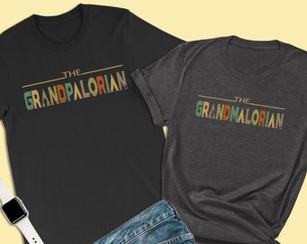 Star Wars-shirt, The Grandpalorian, Mandalorian-shirt, cadeaus voor opa, Star Wars-cosplay, Disney Galaxys Edge-shirt, Disney-familieshirts