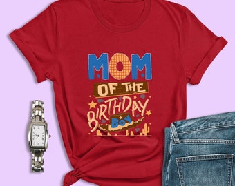 Chemise d'anniversaire Toy Story, maman du garçon qui fête son anniversaire, déguisement Woody, chemises famille Disney, cadeaux maman de son fils, chemise maman, chemise fête des mères