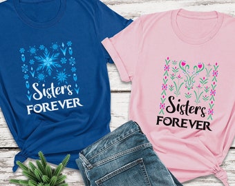Camiseta de cumpleaños de Frozen, Hermanas para siempre, Cosplay de Elsa, Camiseta navideña de Disney, Disfraz de Elsa para adulto, Conjunto de Frozen 2, Camisetas familiares de Disney