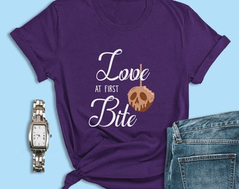 Sneeuwwitte shirts, liefde op het eerste hapje shirts, Poison Apple-shirts, Disney Princess-shirts, eten en wijn-shirts, Disney Halloween-shirts
