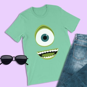 Mike Wazowski Big Face Tshirt, Monster Inc Minimalist Shirt, Halloween Event, Pixar Outfit, Magic Kingdom Tee, Disneyland Apparel