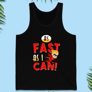 Dash Parr Unisex Jersey Tank, As Fast As I Can, Springtime Surprise 10-Miler Outfit, runDisney Costume, Walt Disney World Marathon Weekend