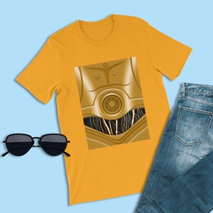 C-3PO Easy Costume, Star Wars T-Shirt, Protocol Droid Characters Minimalist Outfits, Disneyland Galaxy&#39;s Edge Shirt, Family Vacation Tee