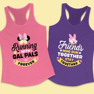 Minnie Mouse Women's Tank Top, Running with Gal Pals Forever, runDisney Costume, Virtual Love on the Run 2-Miler Apparel, Cute Costume Idea
