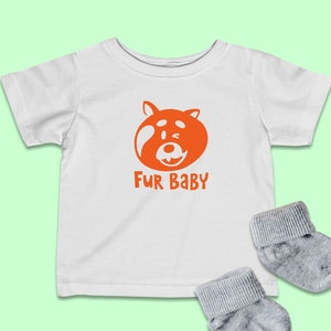 Camisa vermelha, camisa de bebê de pele, camiseta infantil, roupas de panda vermelho, camiseta infantil da Disney, camisetas de animação da Pixar, camisetas da família Disney World