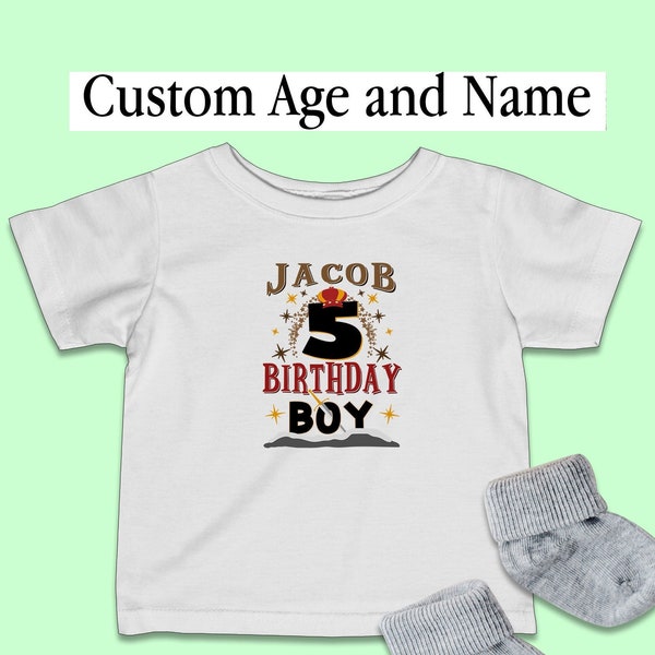 Custom Age and Name Shirt, The Sword in the Stone Birthday Theme Kid Shirt, Arthur Pendragon Shirt, Kids Matching Clothes, Baby Boy T-Shirt