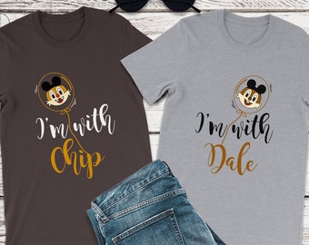 Chip 'n' Dale-shirt, I'm with Chip, Dale-shirt, Disney-paar shirts, Disney Family-shirts, Chip and Dale-shirt, Animal Kingdom-shirt