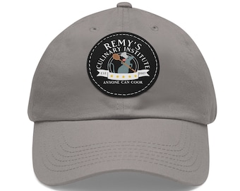 Ratatouille Trucker Hat, Remy&#39;s Culinary Institute, Food and Wine Disney World Baseball Cap, Leather Patch Occupation Logo, Pixar Chef Remy