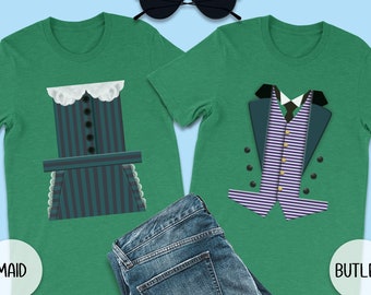 Shirt voor meid eenvoudig kostuum, T-shirts The Haunted Mansion, bijpassende shirts voor stellen, outfits voor familie en vrienden, Disneyland New Orleans Square