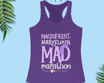 Topy do biegania z motywem Miecza w kamieniu, Wspaniałe, Cudowne, Top do biegania Madam Mim, Strój RunDisney, Weekend Maratonu Disneyland