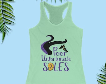 The Little Mermaid Shirts, Poor Unfortunate Soles Tank, Ursula Tank, Disney Tank Top, Run Disney Shirts, Running Costume, Running Tank Top
