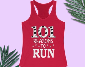 101 Dalmatians Tank, 101 Reasons to Run Tank, Dalmatian Top Tank, Disney Shirts, Disney Running Costume, Animal Kingdom Shirts