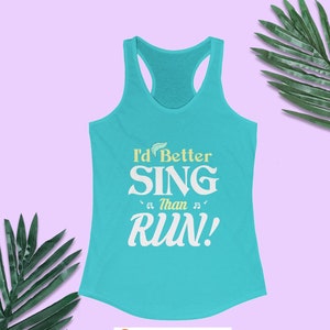 Drizella Tank Tops, I&#39;d Better Sing Than Run, Team Cinderella Running Tank Tops, runDisney, Half Marathon Weekend, Women&#39;s Racerback Tank