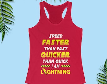 Magliette Disney Cars, Magliette Speed Faster Than Fast, Canotta Saetta McQueen, Canotta Cars, Canotta Disney, Costume da corsa, Canotta da corsa