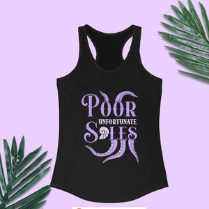 The Little Mermaid Running Tank Tops, Poor Unfortunate Soles, Sea Witch Ursula Villain Outfit, runDisney Apparel, Marathon Weekend T-Shirt