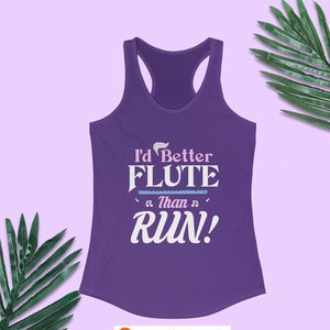 Anastasia Tank Tops, I&#39;d Better Flute Than Run, Team Cinderella Running Tank Tops, runDisney, Half Marathon Weekend, Women&#39;s Racerback Tank
