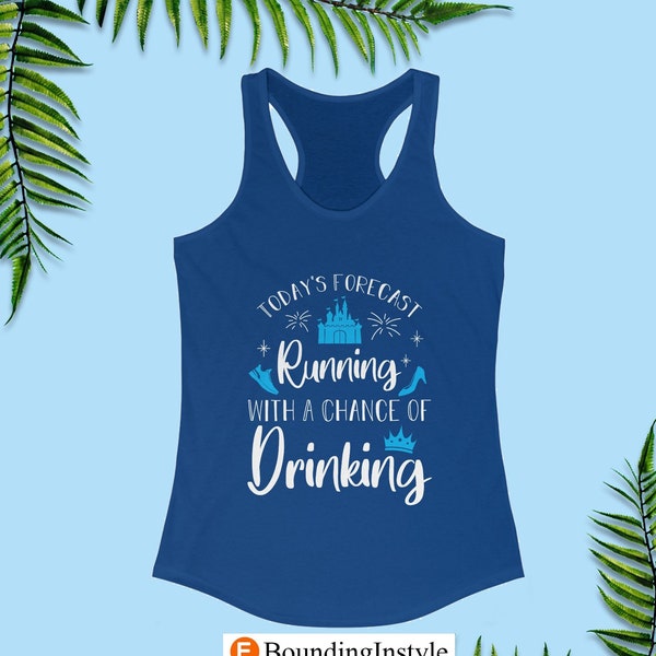 Run Disney Tank Top, Today's Forecast Running With A Chance Of Drinking Women Tank Top, Disney Food and Wine Tank Top, Disney World Tank Top