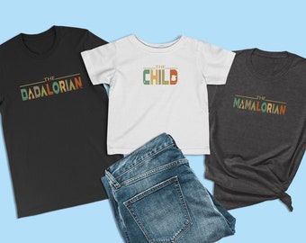 Camisetas de Star Wars, El Dadalorian, Camiseta de El Mandaloriano, Camisetas de Disney Galaxy's Edge, Regalo de Star Wars, Camisetas familiares de Disney, Regalos para papá