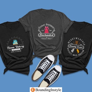 Fauna Bakery Shop T-Shirts, Sleeping Beauty Fairy Shirt, Three Good Fairies Outfit, Disney Shops Shirt, Disney Occupational Tee Shirt