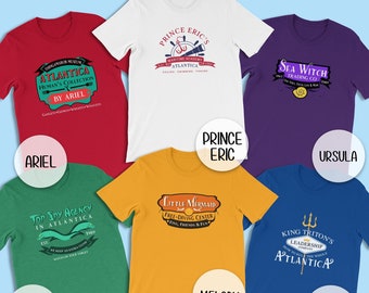 The Little Mermaid Shirt, Disney Logo Company, Disney Family Shirts, Disney Couple Shirts, Disney World Team Shirts, Disneyland Group Shirts