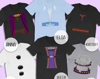 Disneybound Frozen 2 Shirt, Frozen Birthday Shirt, Disney Family Shirts, Easy Costume, Disney Christmas, Frozen 2 Cosplay, Group T-Shirts