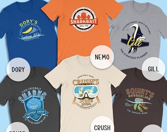 Finding Nemo Shirts, Disney Company Logo Shirt, Disney Family Tshirt, Disney Couple Apparel, Disney World Group Outfit, Disneyland Team Tees