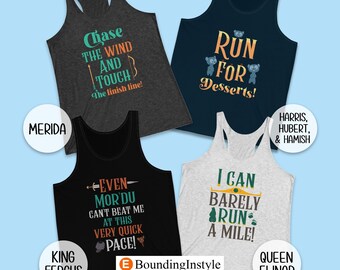 Brave Scottish Running Tank Tops, Disney Half Marathon, runDisney Costume, Disney World Marathon Weekend, Disneyland Family Matching Outfits