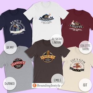Ratatouille Logo Shirts, Family and Friend Matching T-Shirts, Chef Group Shirts, Disneyland Paris, Occupational Squad, Epcot Restaurant Team