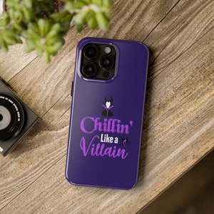 Maleficent iPhone-hoesje voor alle modellen, robuust en slank lichtgewicht, Chillin' Like a Villain, Descendants Gift, Disney Doornroosje Schurkenmecha