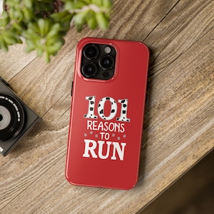 Todos los modelos de fundas para iPhone, 101 razones para correr, 101 dálmatas clásicos, accesorio para amantes de los perros, idea de regalo para corredores, funda ligera, resistente y delgada