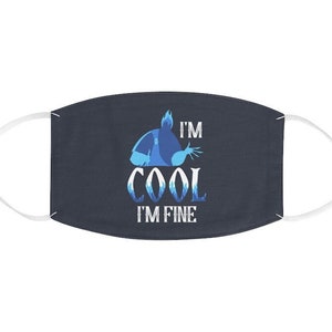 Hercules Face Mask, I&#39;m Cool I&#39;m Fine, Hades Face Mask, Washable Cloth Face Mask, Unisex Face Mask Made in the USA, Matching Face Mask