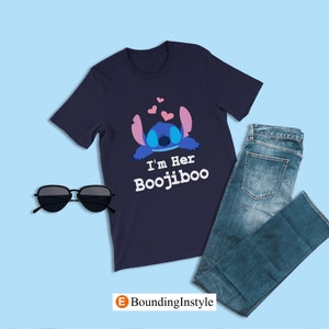 Lilo & Stitch Couple Shirt, I'm Her Boojiboo, Stitch Shirt, Disney Couples Matching Shirts, Valentine Honeymoon Shirt, Anniversary T-Shirt