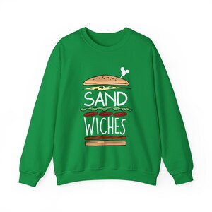 Sandwiches Sweatshirt, Princess Anna Unisex Pullover, Frozen Food Couple, Disneyland Sweater, Matching with Hans We Finish Each Other's Irish Green