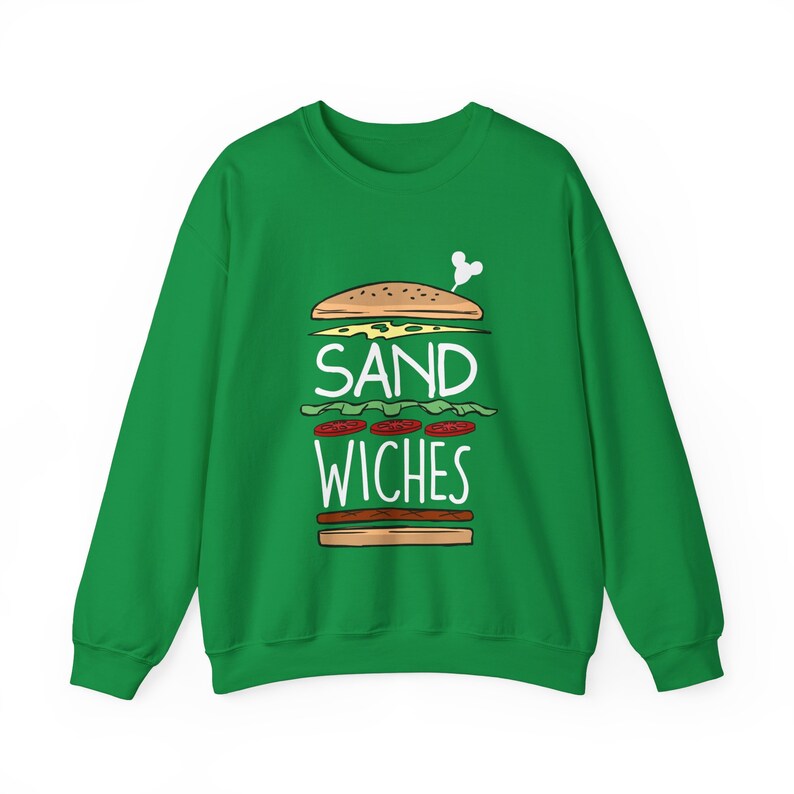 Sandwiches Sweatshirt, Princess Anna Unisex Pullover, Frozen Food Couple, Disneyland Sweater, Matching with Hans We Finish Each Other's Irish Green