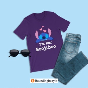Lilo & Stitch Couple Shirt, I'm Her Boojiboo, Stitch Shirt, Disney Couples Matching Shirts, Valentine Honeymoon Shirt, Anniversary T-Shirt