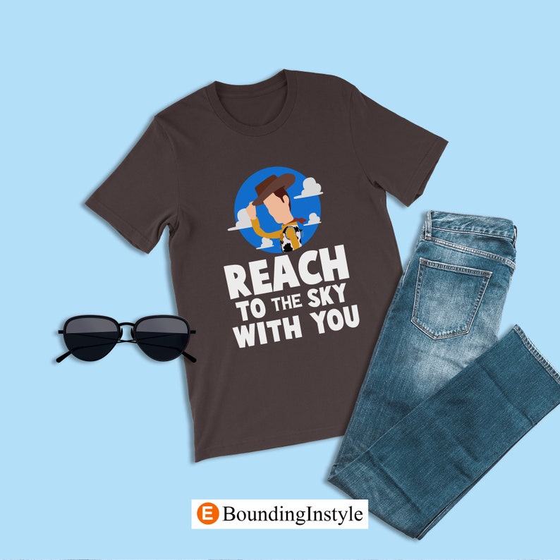 Toy Story Couples Shirt, Reach to The Sky With You, Woody Matching Bo Peep, Disneyland Honeymoon Tee, Disney Pixar Engagement T-Shirts