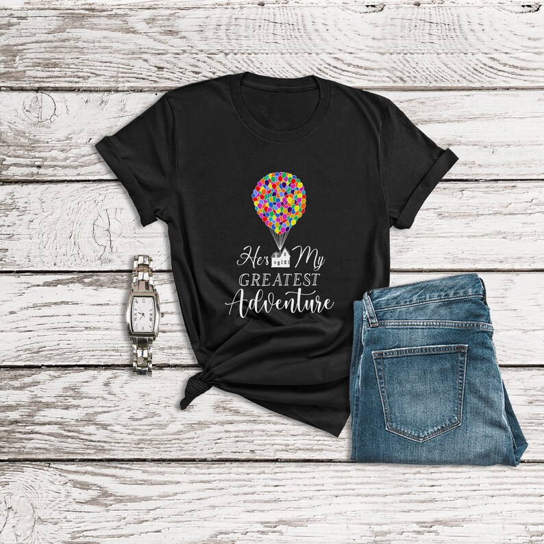 Disney Up Shirts, He's My Greatest Adventure Shirts, Disney Couple Shirts, Disney Family Shirts, Carl and Ellie, Pixar, Honeymoon Shirts