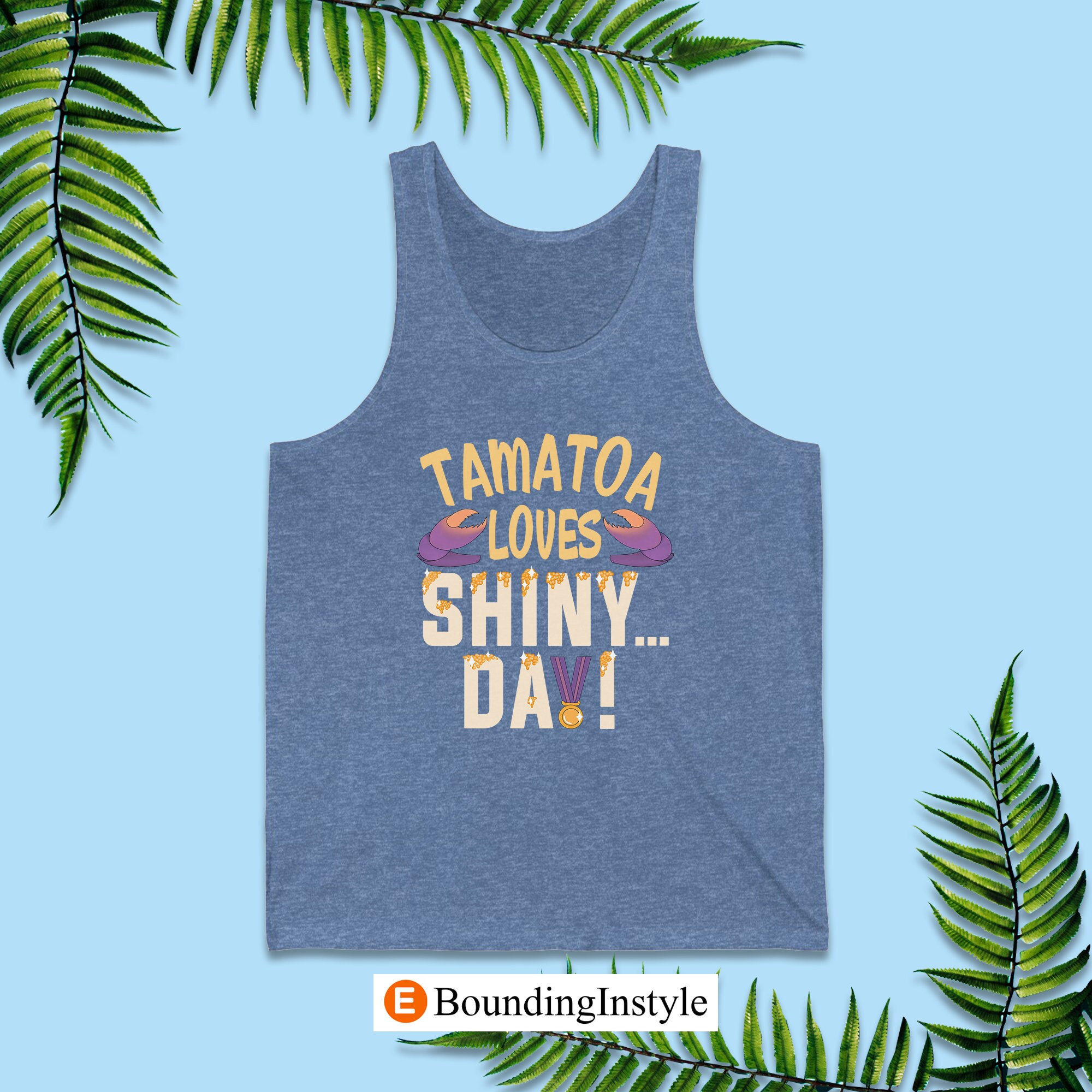 Moana Team Running Tank Top Tamatoa Loves SHINY DAY Tamatoa - Etsy