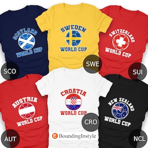 2026 Soccer Fan Shirts, World Cup Country Flag Retro Tee, Scotland, Sweden, Switzerland, Croatia, New Zealand, Austria, Football Lover