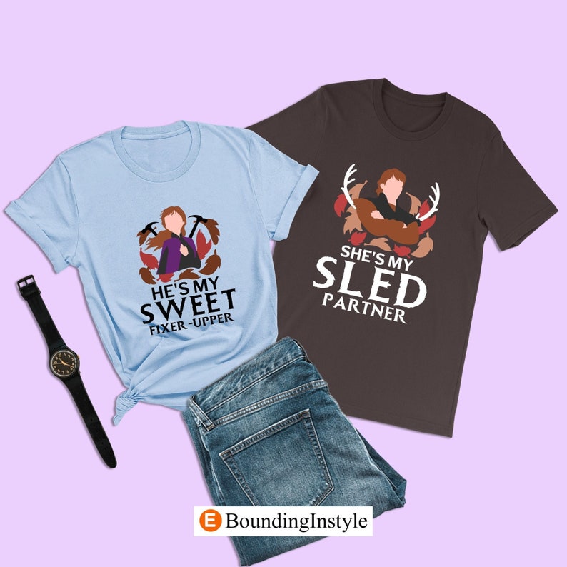 Frozen Couples Shirt, He’s My Sweet Fixer-Upper, Princess Anna Tshirt, Disney His Her Valentine Honeymoon Shirts, Anna Matching Kristoff