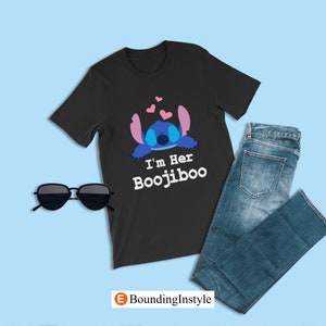 Lilo & Stitch Couple Shirt, I'm Her Boojiboo, Stitch Shirt, Disney Couples Matching Shirts, Valentine Honeymoon Shirt, Anniversary T-Shirt