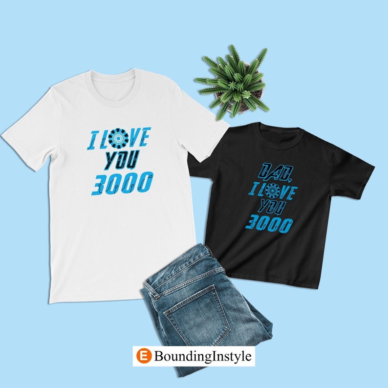 Avengers Shirt, I Love You 3000 Shirt, Three Thousand Dad, Iron Man Endgame, Disney Dad Shirt, Fathers Day Shirt, Gift for Dad from Daughter
