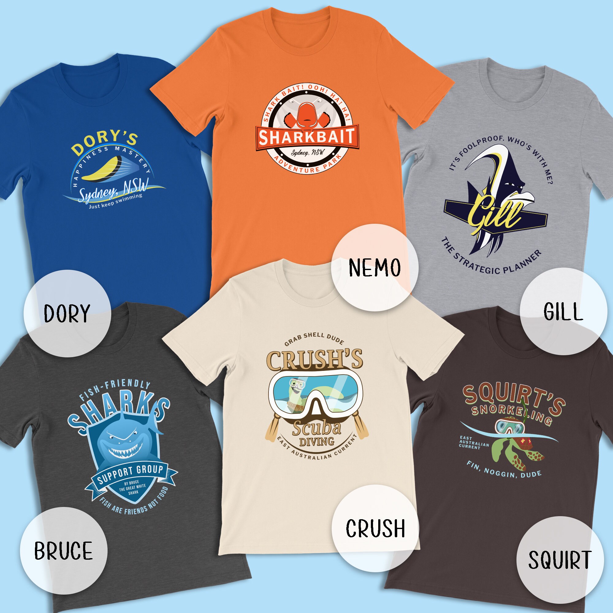 Finding Nemo Shirt Disney Company Logo 