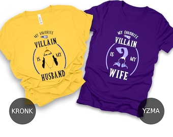 My Favorite Villain Is My Husband Tee, Kronk and Yzma Shirt, The Emperor's New Groove Costume, Villain Shirts, Disney World Family T-Shirt